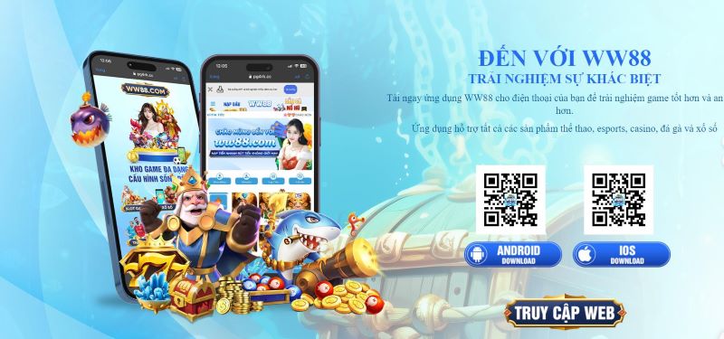 Chọn liên kết tải app ww88 đúng theo hệ điều hành đang sử dụng 